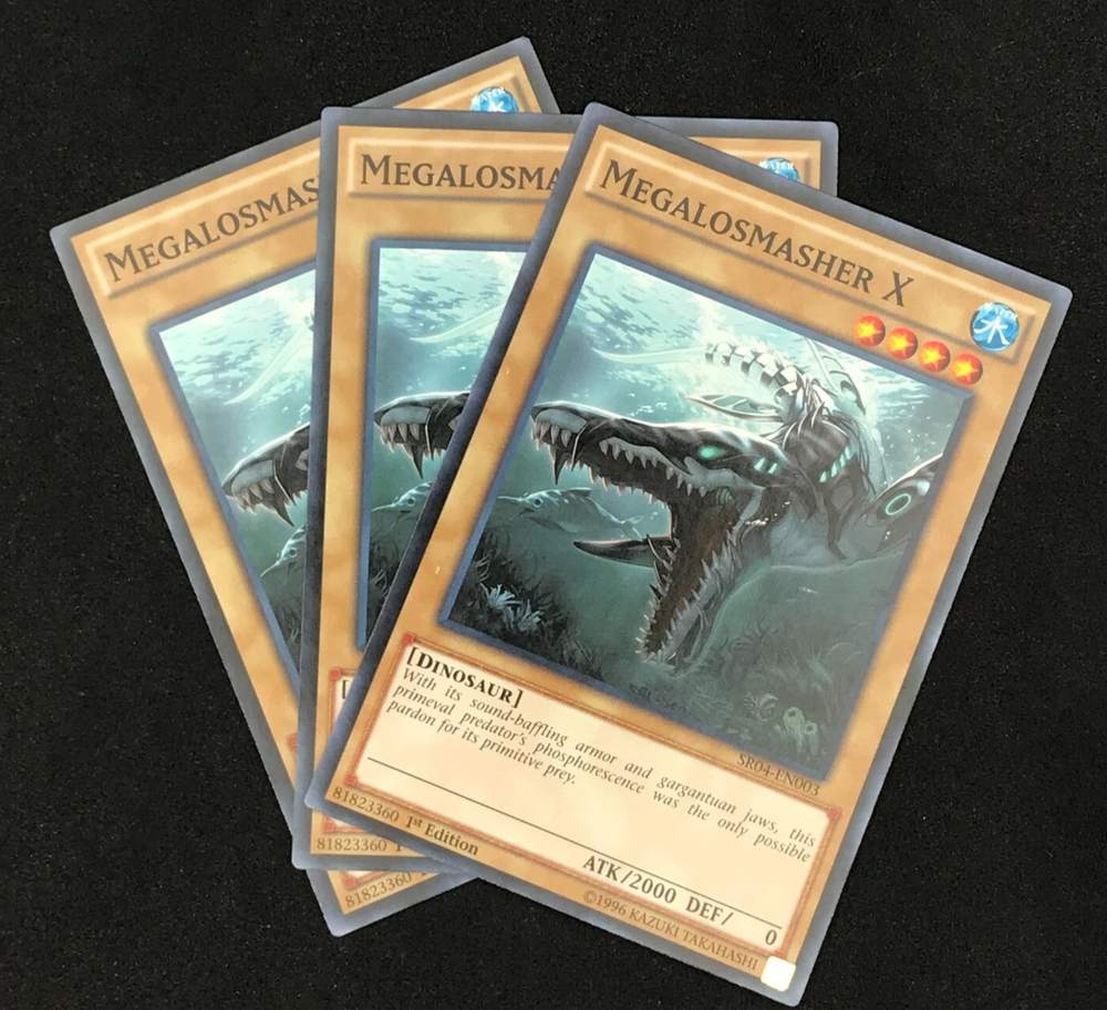 Yu-Gi-Oh TCG Megalosmasher X SR04-EN003 Common Playset of 3 Cards
