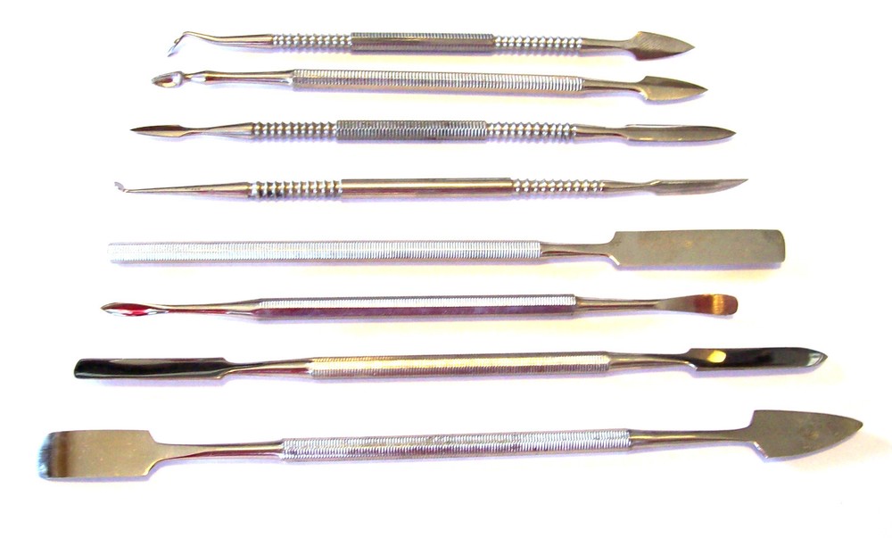 8pc WAX CARVER SPATULA DENTAL POLYMER CLAY CARVING SET