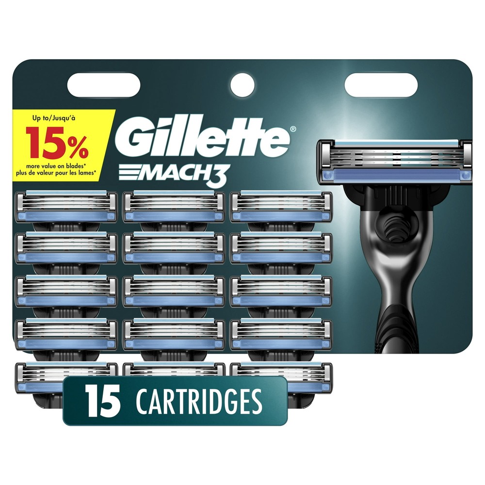 Gillette Mach3 Razor Blade Refills 16 Pack for Men