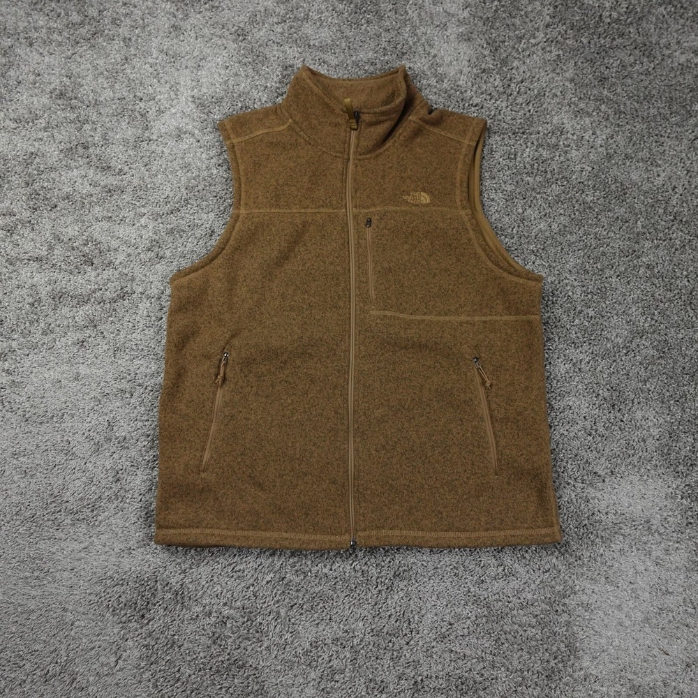 The North Face Gordon Lyons Mens XL Brown Fleece Full Zip Vest Gorpcore Outdoor Style