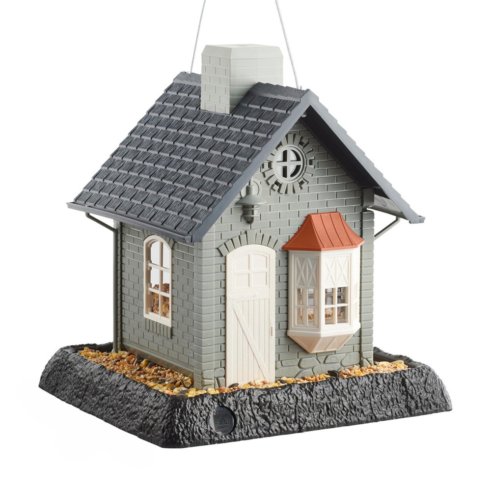 Village Collection Bayside Cottage Birdfeeder: Easy Fill and Clean. Squirrel ...