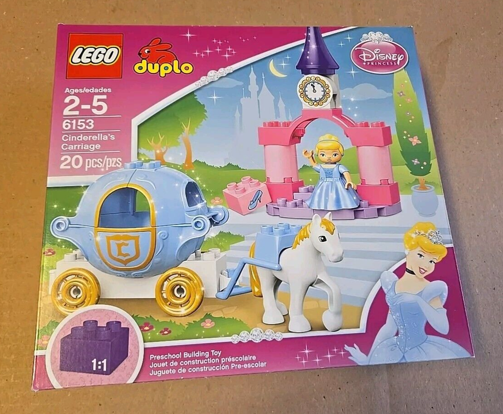 LEGO DUPLO Cinderella Carriage 6153 Retired New Sealed Rare Collectible