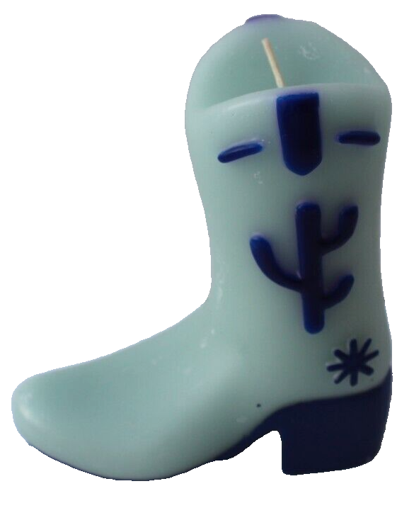 New Blue Western Cowgirl / Cowboy Boot Candle Gag Gift