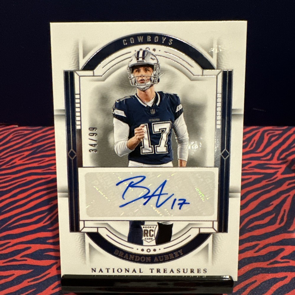 Brandon Aubrey (RC) 2023 National Treasures - Rookie Auto /99 - Cowboys #103