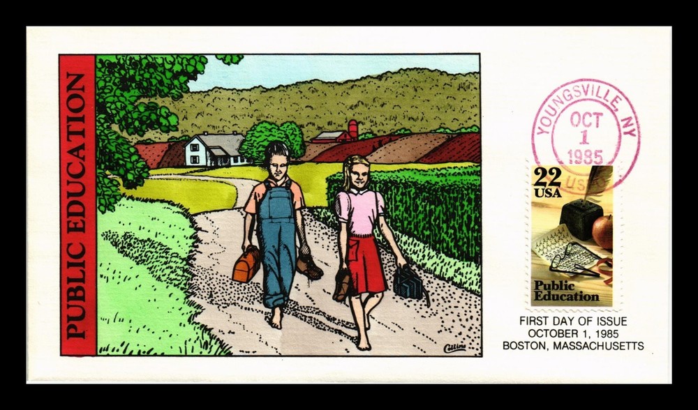 DR JIM STAMPS US COVER PUBLIC EDUCATION FDC HAND CANCEL COLLINS HAND PAINTED