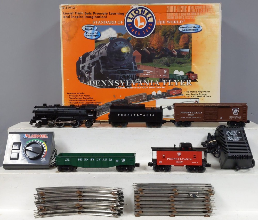 Lionel 6-31913 O Gauge Pennsylvania Flyer Steam Freight Train Set/Box