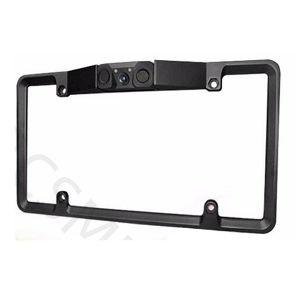 Night Vision Rearview Backup Camera with Parking Sensor Radar for License Plate Frame  