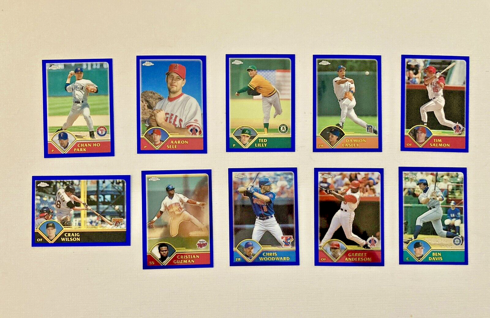2003 Topps Chrome Series 2 MLB Partial Set Lot of 10 Commons