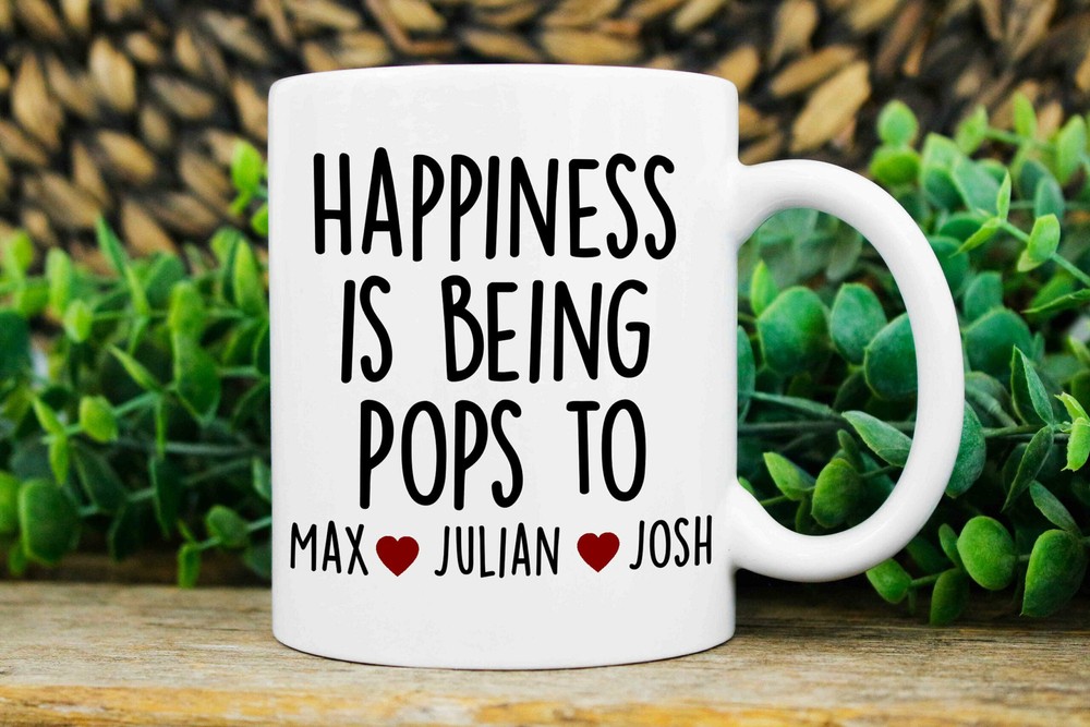 Pops Gifts Custom Pops Mug Pops Christmas Gift Personalized Mug With Kids Names