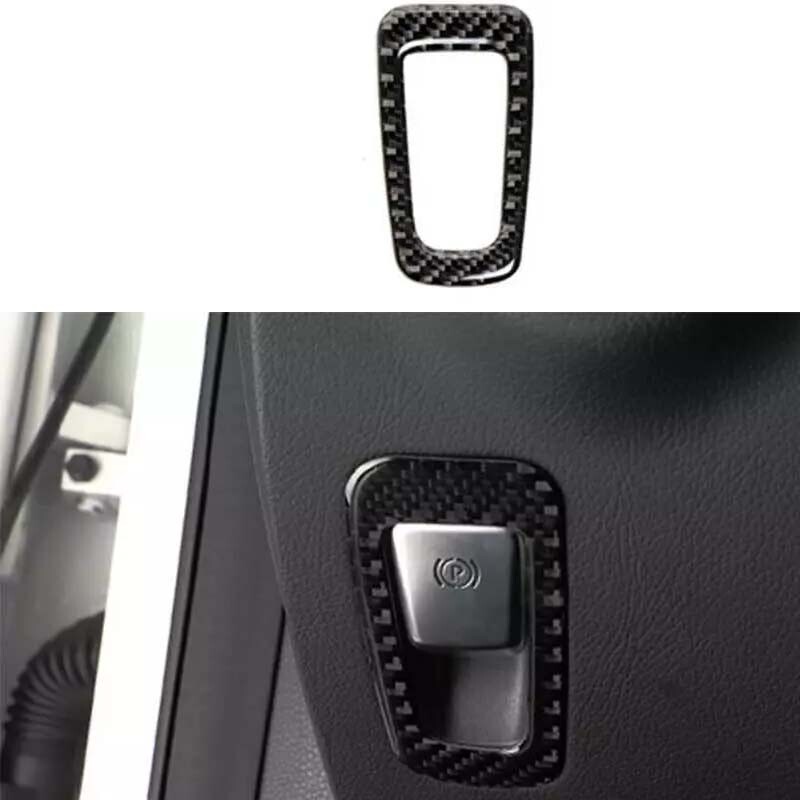 Benz E-Class Carbon Fiber Multimedia Button Cover for Real Car Console Emergency