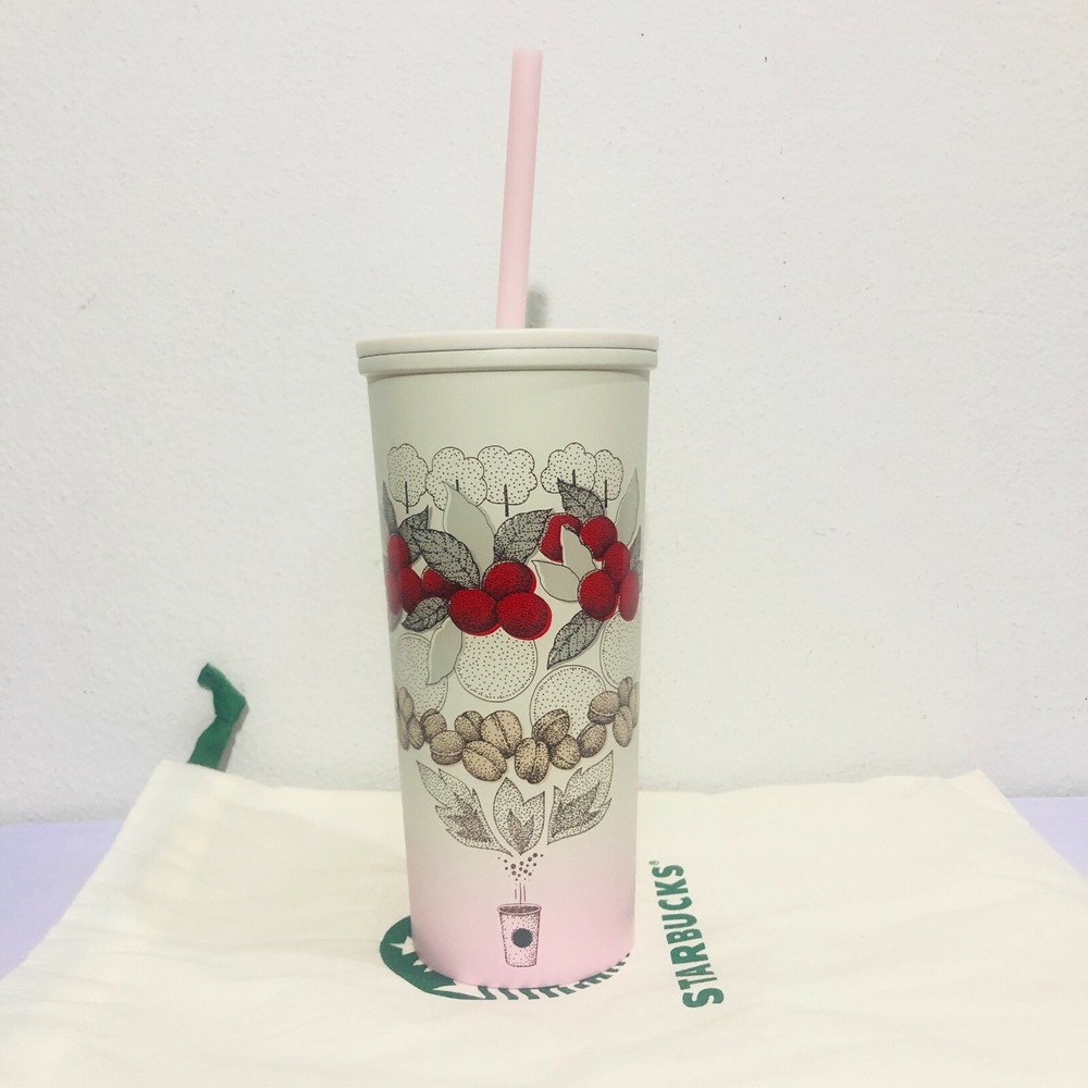 Starbucks 12 oz Stainless Steel Tumbler Cold Cup Farm To Coffee Story Beans