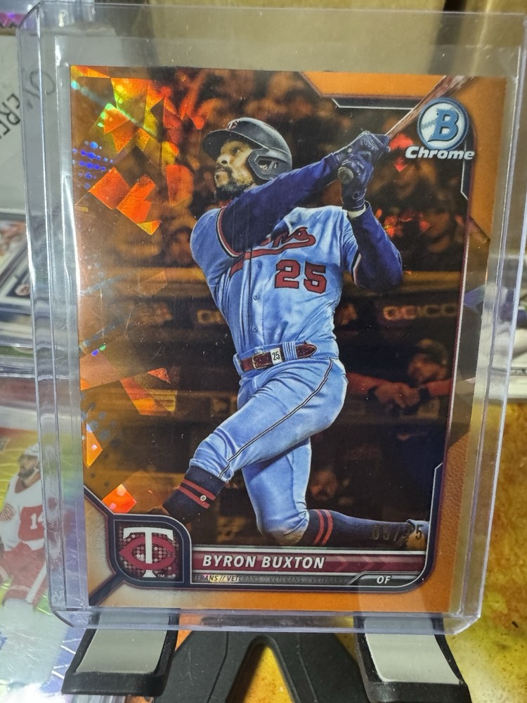 2022 Bowman Chrome Sapphire Orange Byron Buxton #94/75