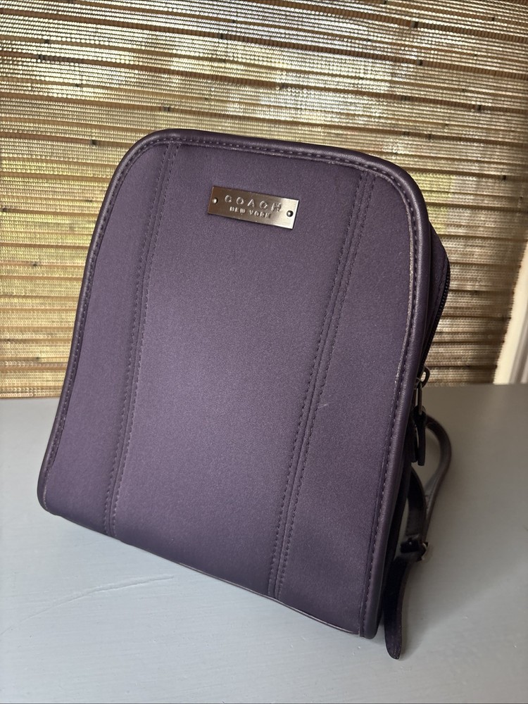 Vintage Coach 6215 purple ink, neoprene backpack nylon leather