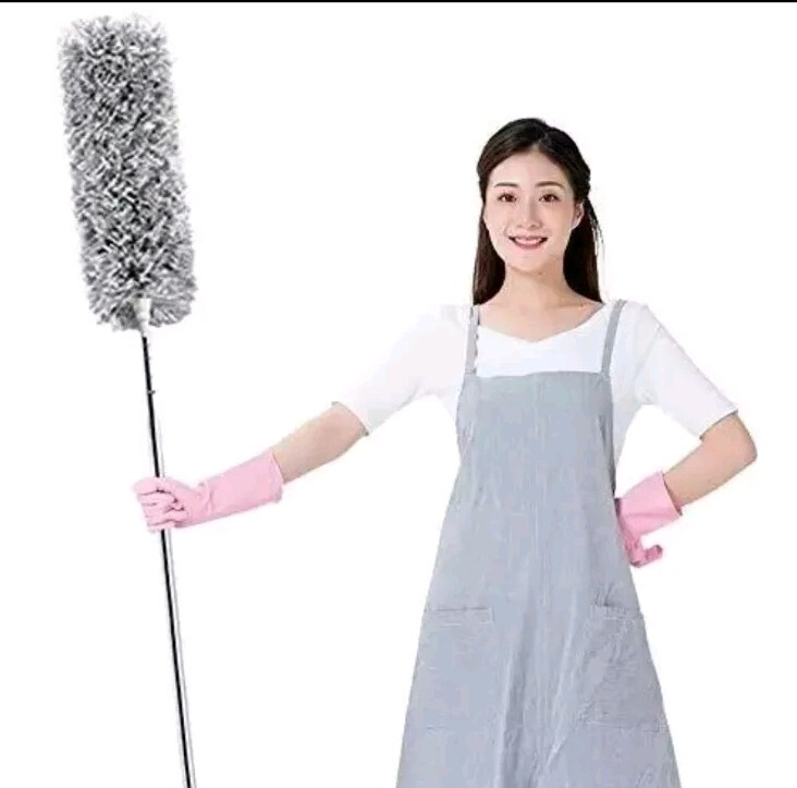 Microfiber Feather Duster Cleaning Extra Long Extendable Ceiling Fan Brush Pole