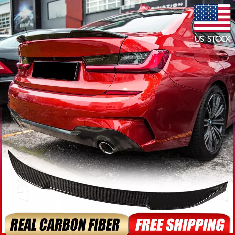FOR BMW G20 3 SERIES 330i G80 M3 19-2025 REAL CARBON FIBER TRUNK SPOILER WING