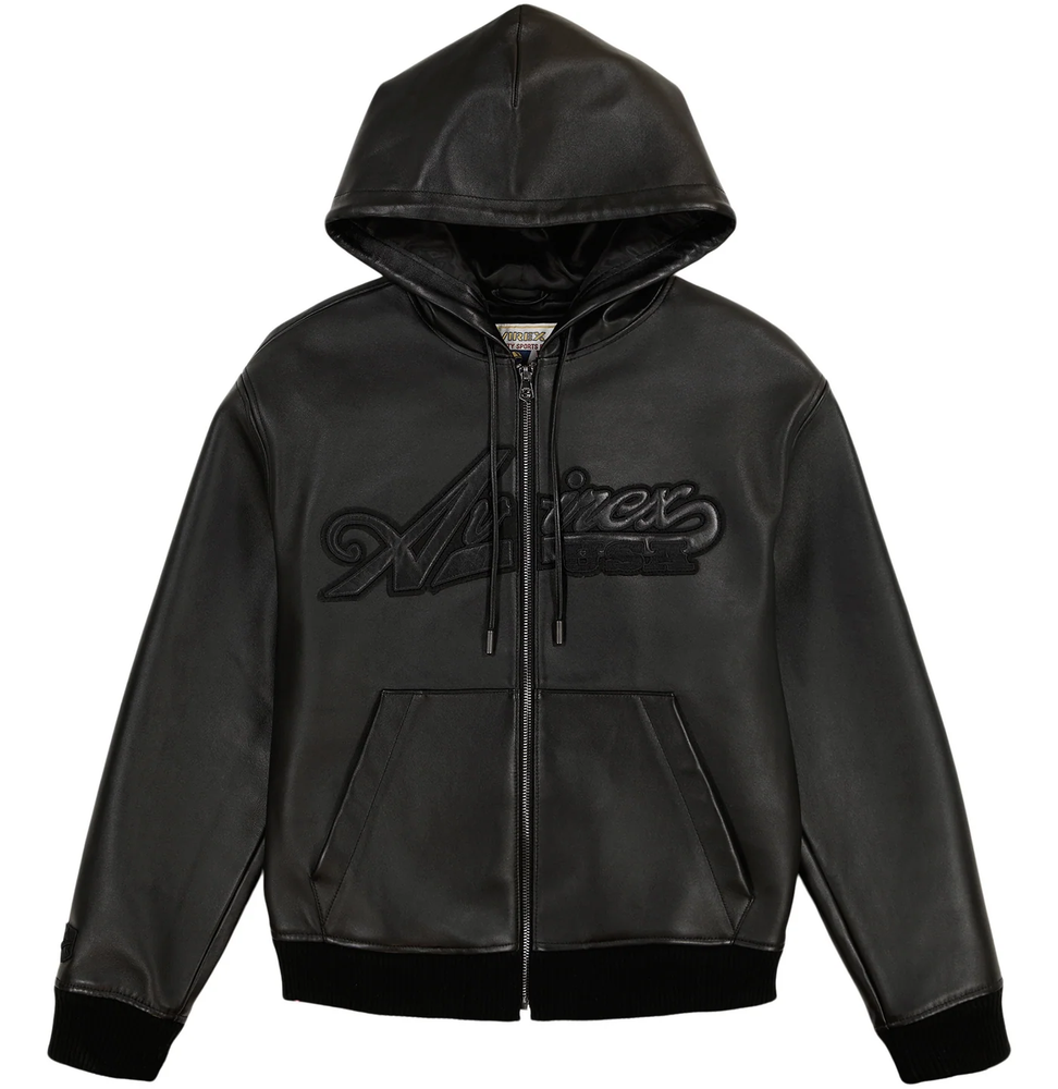 Avirex Men's Real Leather Jacket Sheepskin Flight Bomber American Varsity Jacket