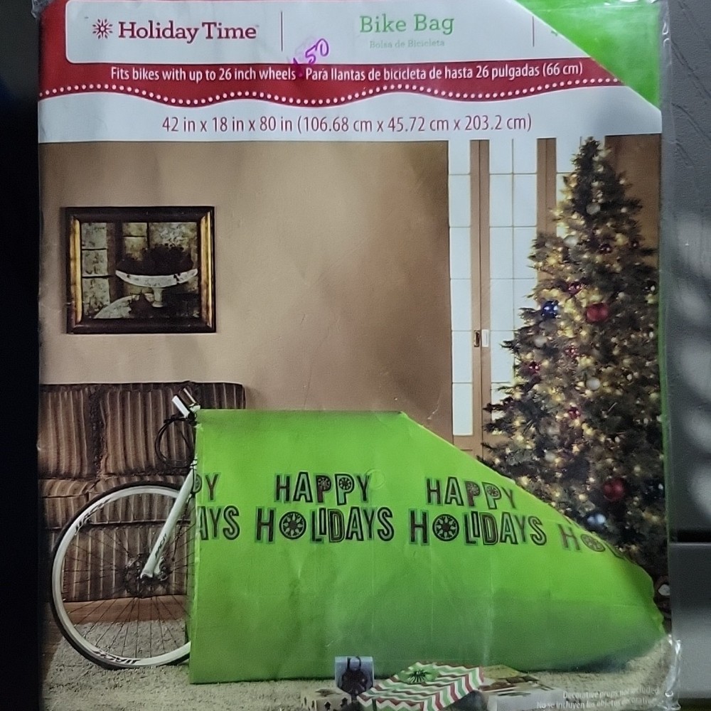 Large Green Bike Bag Christmas Gift Wrap 42x18x80 Holiday Storage
