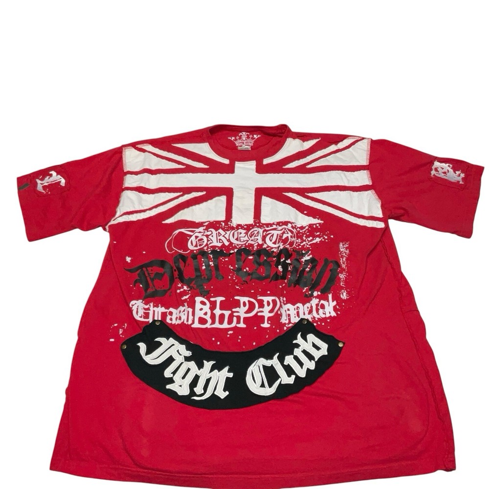 Blac Label Mens Fight Club Graphic Tee Depression Burn This City Red 5XL