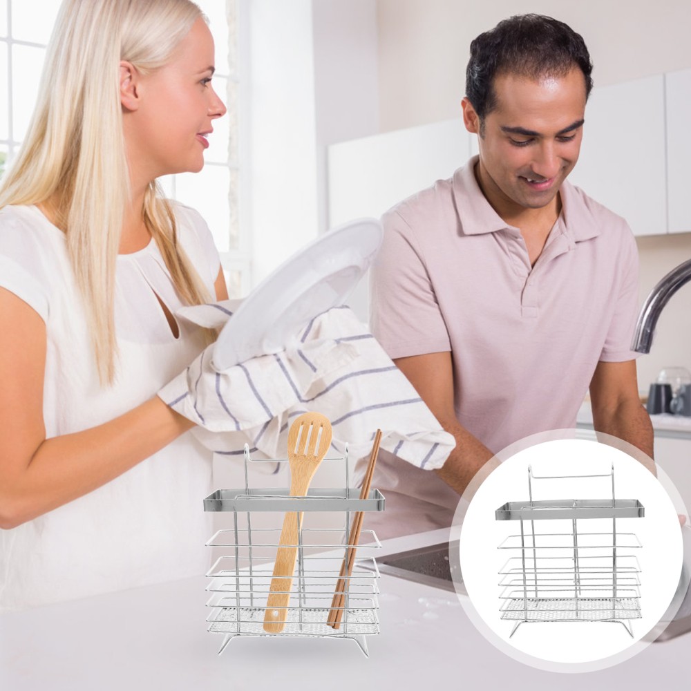 Stainless Steel Chopstick Holder Camping Hanging Drying Rack