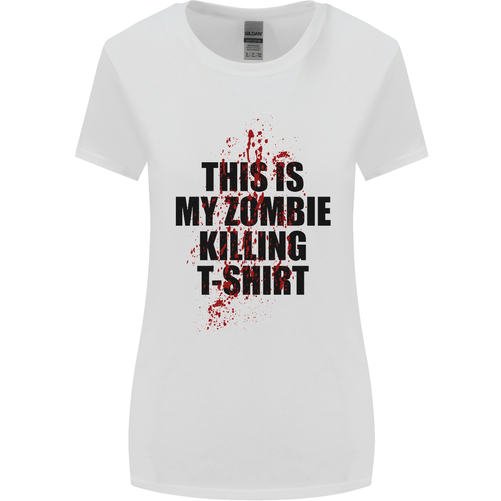 This Is My Zombie Killing Halloween Horror Womens Wider Cut T-Shirt