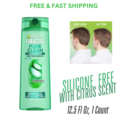 Garnier Fructis Silicone-Free Pure Clean Purifying Shampoo 12.5 Fl Oz