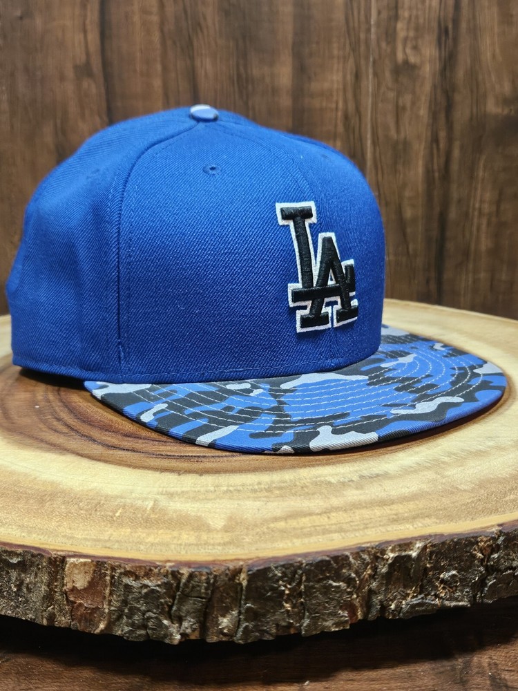Los Angeles Dodgers Blue Camo New Era 59Fifty Fitted Hat Size 7 5/8