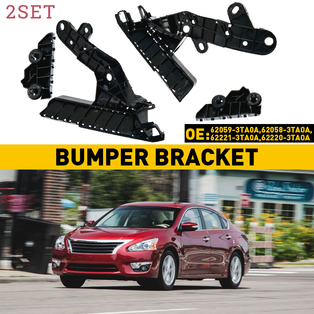 8pc Beam Mount Support for 2013-2015 Altima Sedan Front Bumper Bracket Retainer
