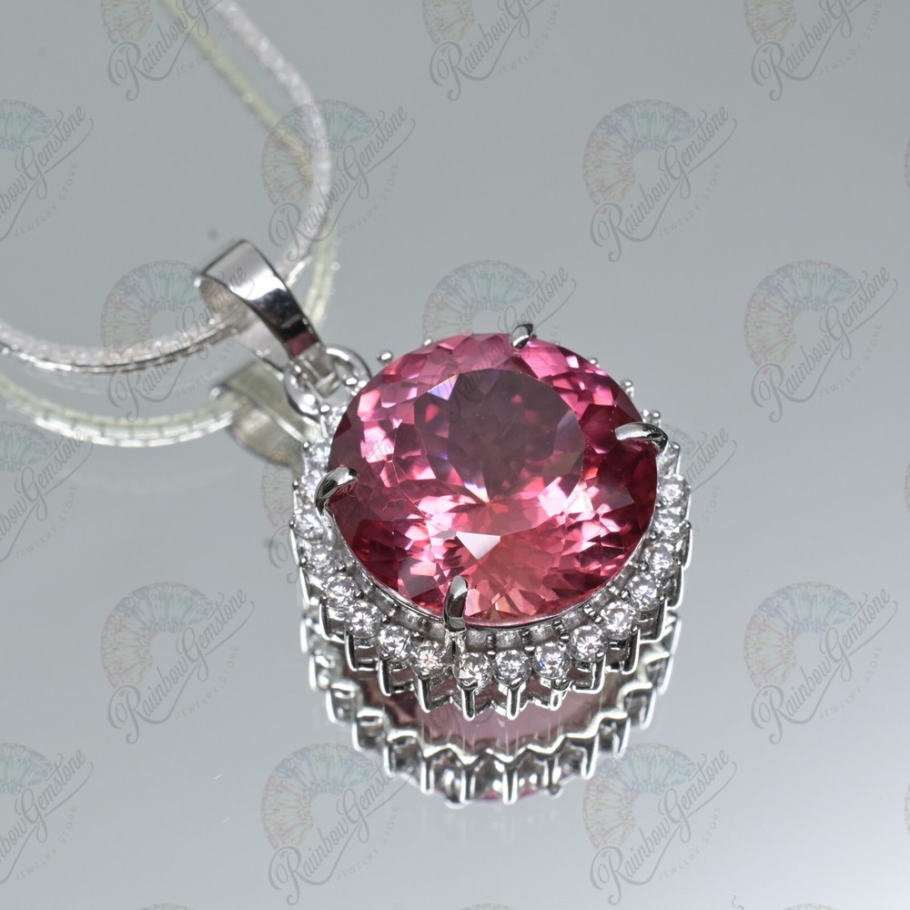 Certified Natural padparadscha Sapphire 48.50 Ct Gemstone 925 Silver Pendant