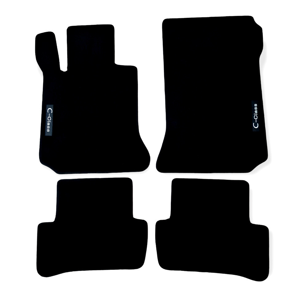 Car Floor Mats For Mercedes C Class W204 Velour Auto Liners Waterproof Black New