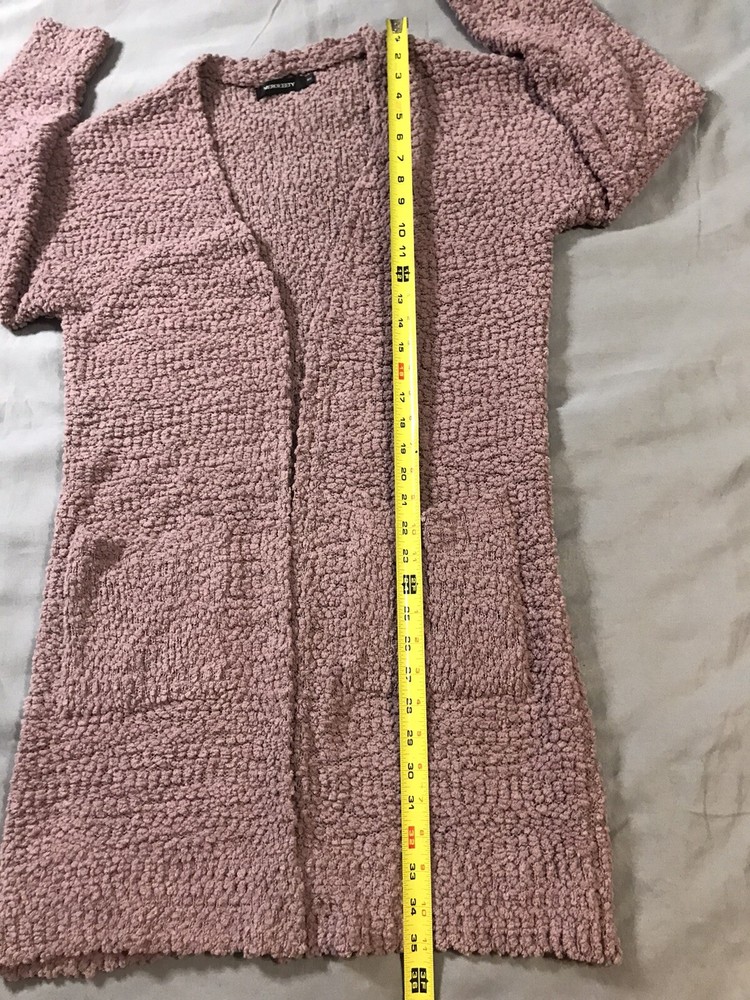 Merokeety Knit Cardigan Womens Medium Purple Open Front Pockets