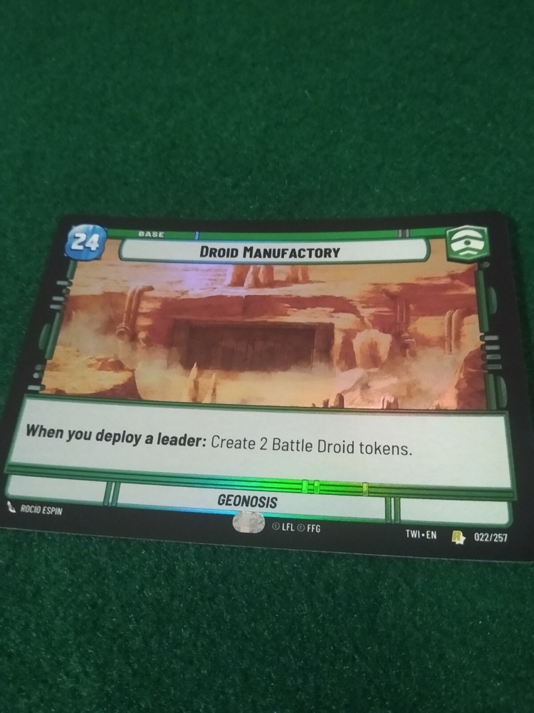 STAR WARS UNLIMITED DROID MANUFACTORY #22 TWILIGHT OF THE REPUBLIC RARE FOIL