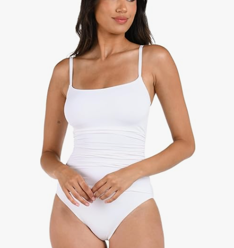 La Blanca Island Goddess One Piece Swimsuit - size 16 -  White