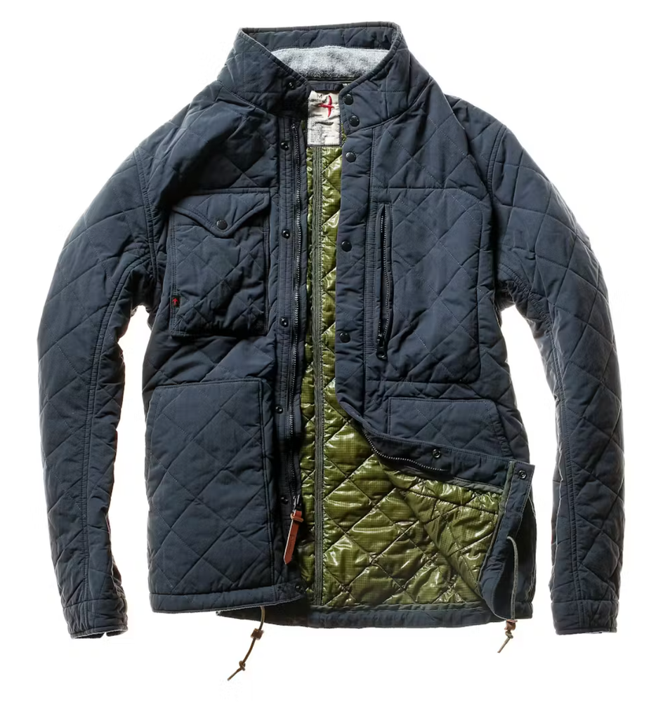 Relwen Quilted Insulated Tanker Jacket/Navy/New