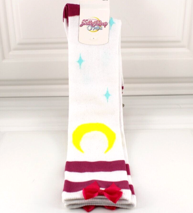SAILOR MOON CRYSTAL KNEE HIGH SOCKS WOMENS SHOE SIZE 5-10 W BOW COSPLAY COSTUME