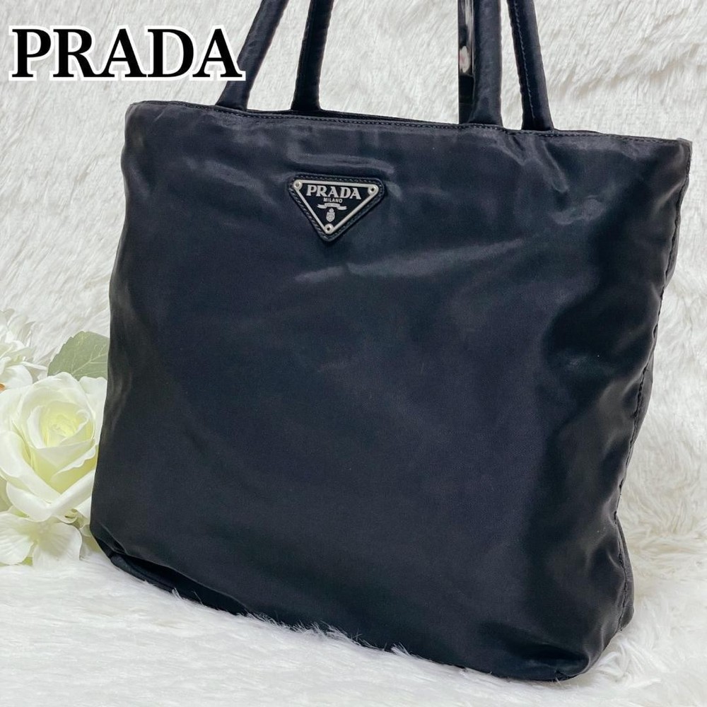 Prada Nylon Mini Bag Black with Triangle Logo Made in Japan