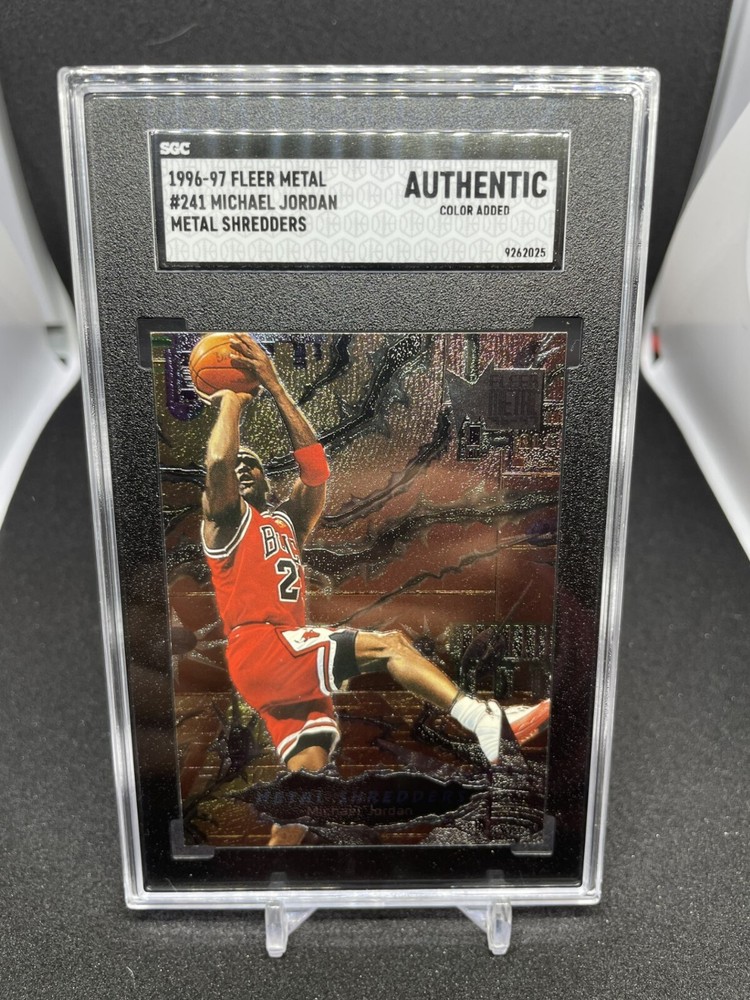 1996-97 Fleer Metal - Metal Shredders SP - #241 Michael Jordan SGC Authentic
