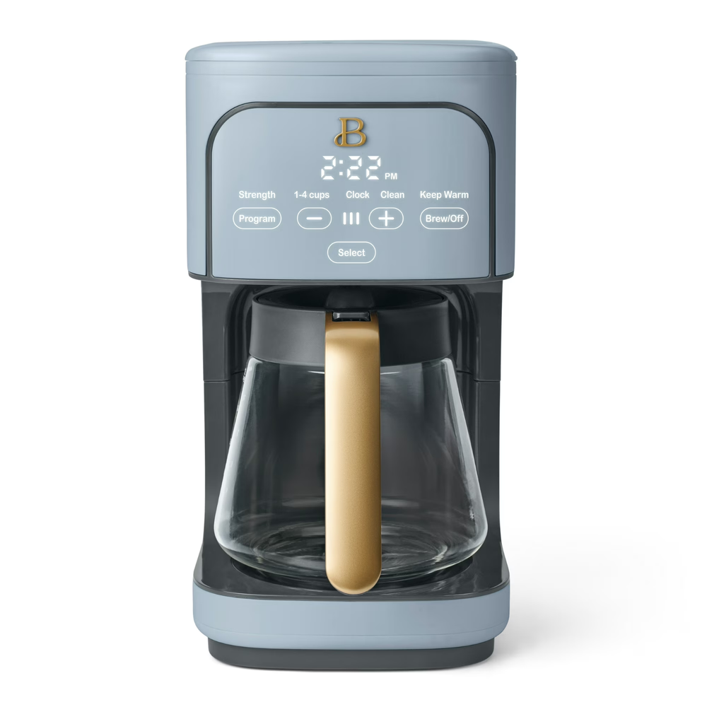 Beautiful 12-Cup Programmable Coffee Maker, Cornflower Blue by Drew Barrymore