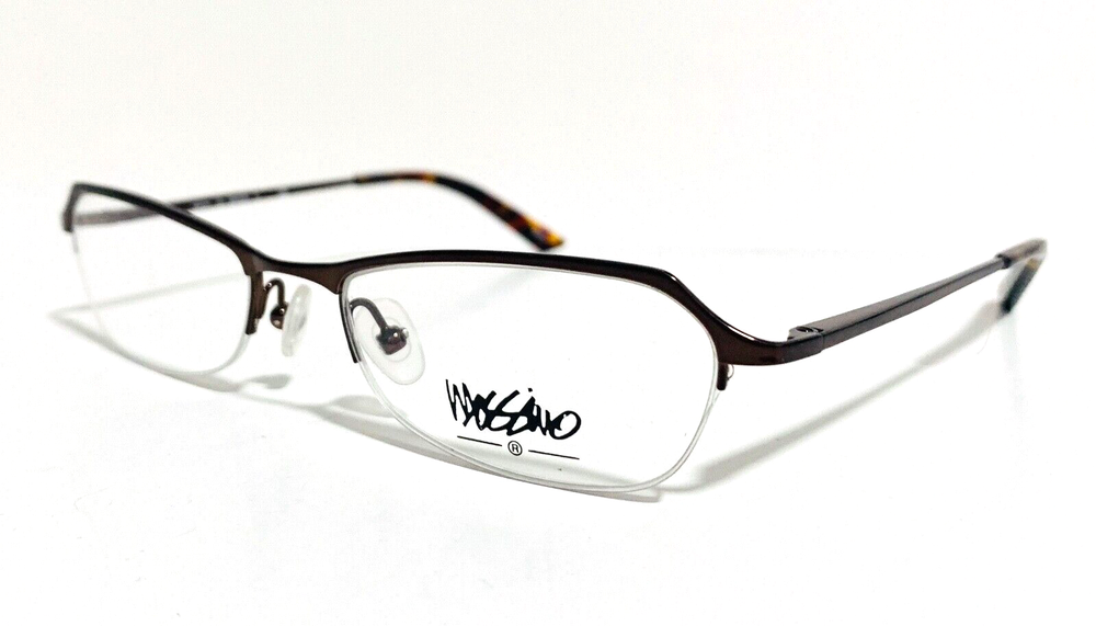 MOSSIMO MS 3015 Havana Semi-Rimless Eyeglasses Brown Bronze 50-18-135mm RX