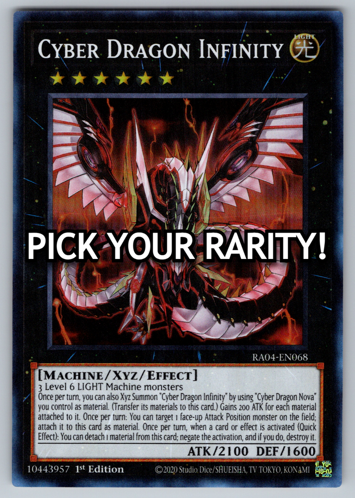 Cyber Dragon Infinity Yugioh RA04-EN068 NM Choose Your Rarity-image