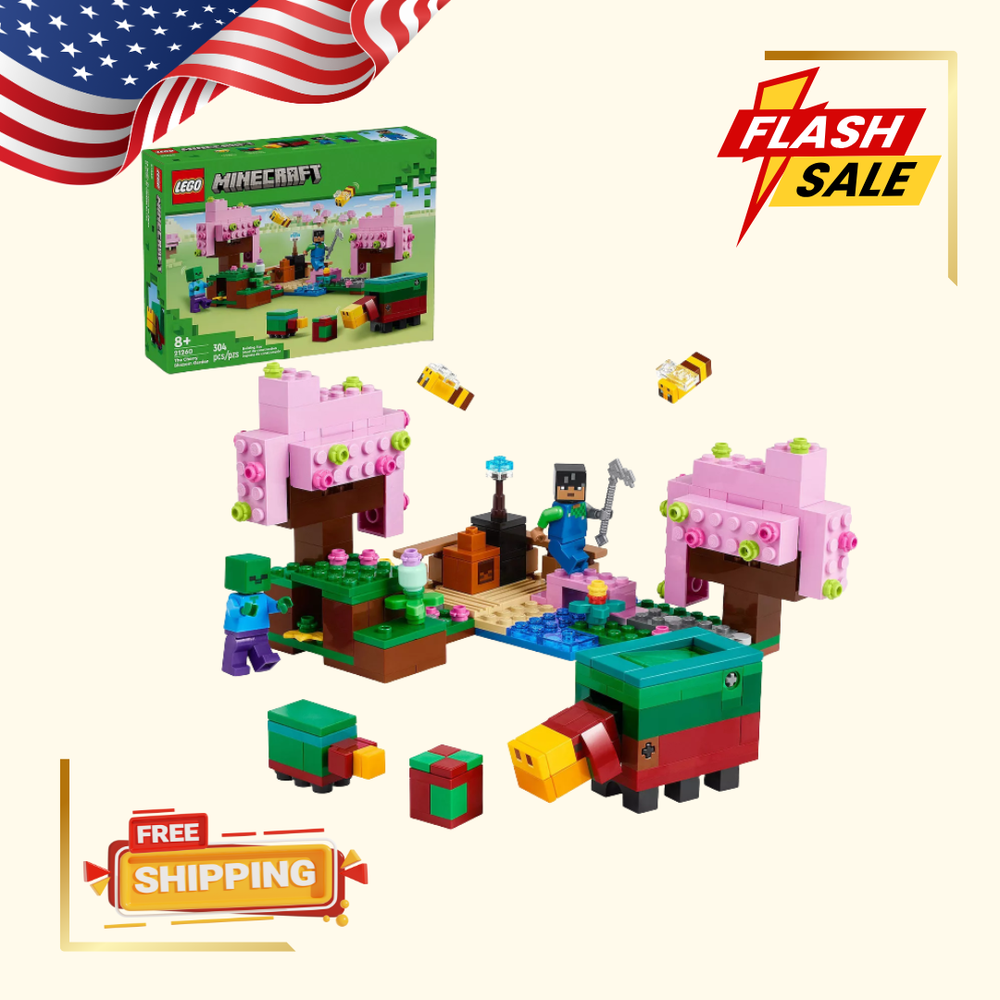 [FASH SALE] LEGO Minecraft The Cherry Blossom Garden 21260 Building Kit New-image