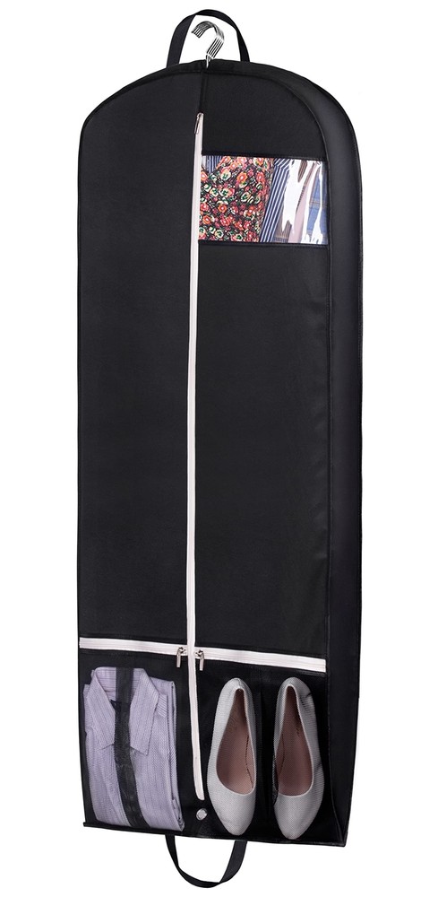 SLEEPING LAMB 60'' Gusseted Garment Bags for Travel Breathable Dress Bags for...