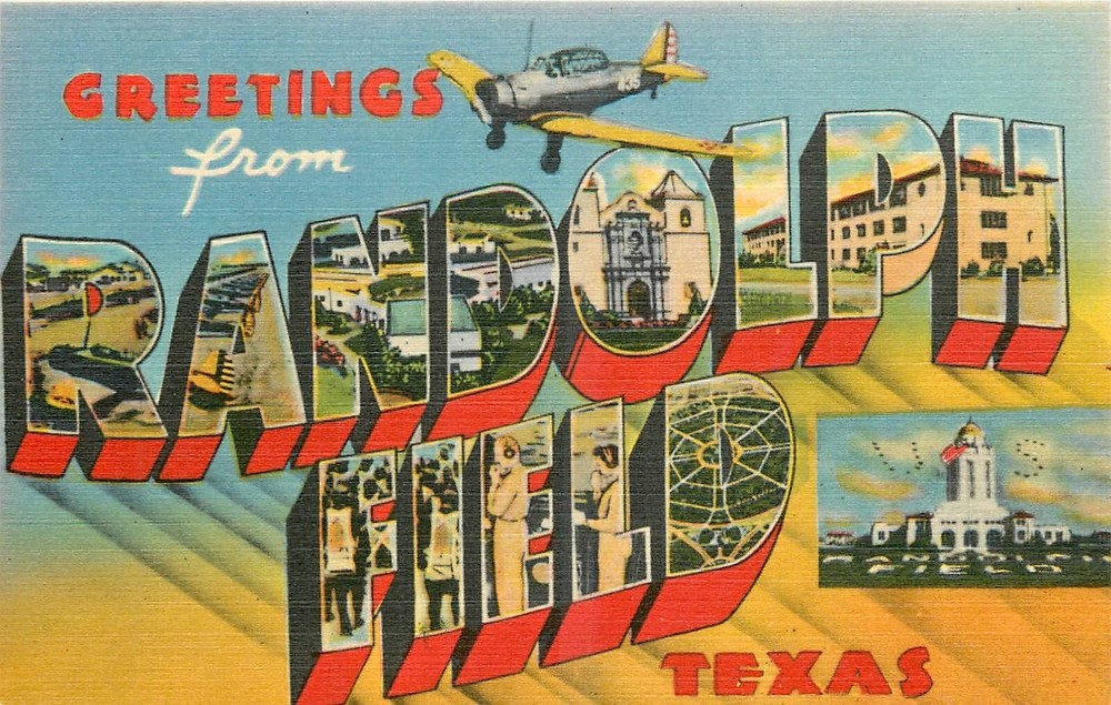 Vintage 1940s Military Air Base Antonio Multi-View Postcard 25-1526