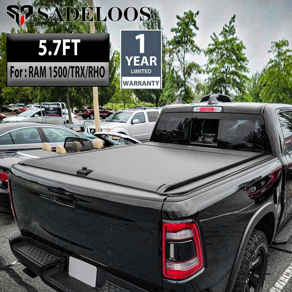 5.7Ft Retractable Truck Bed Tonneau Cover Aluminum For Ram 1500 TRX 2009-2025