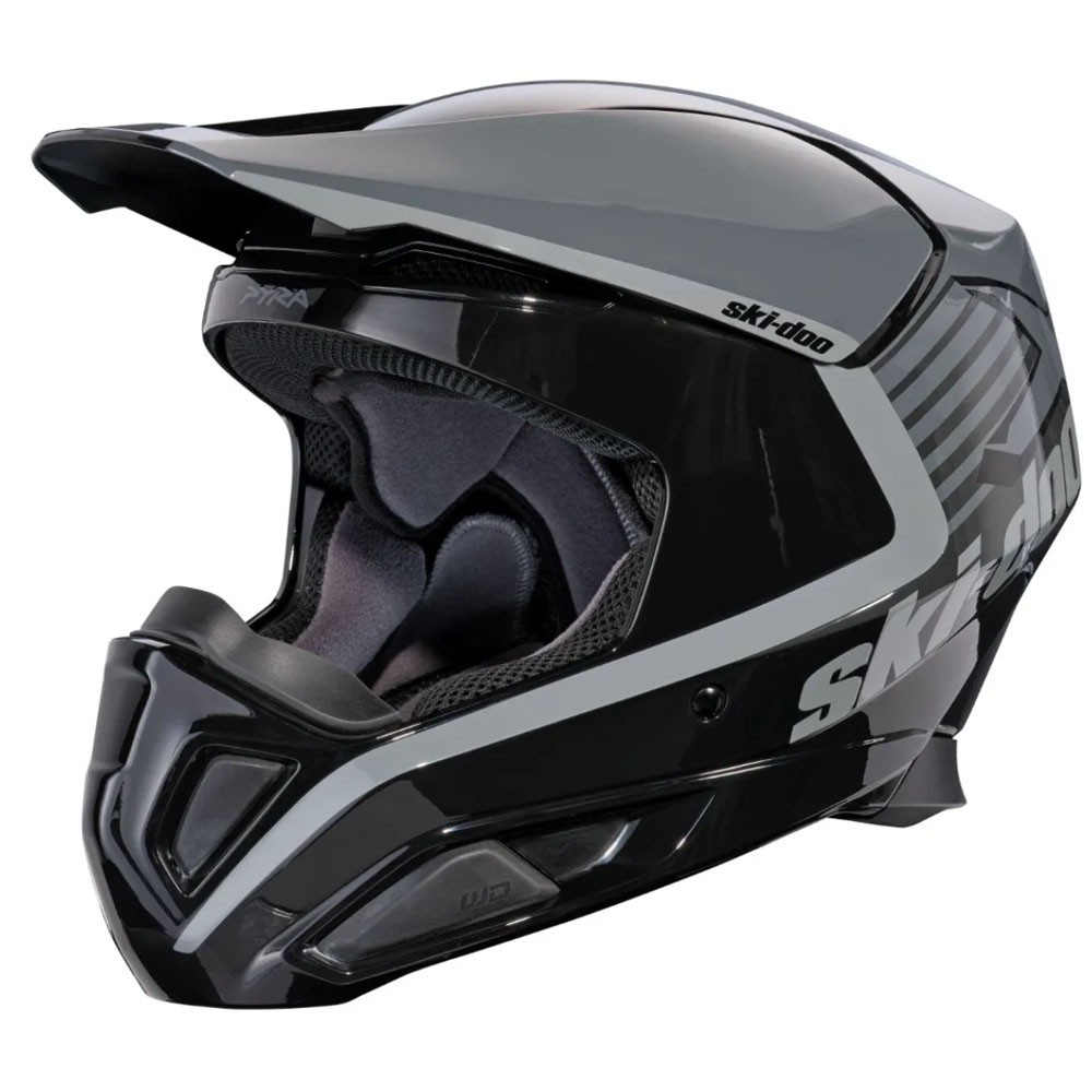 Ski-Doo Pyra X-Team Snow Helmet Lightweight Hi-Max Vent Charcoal Grey