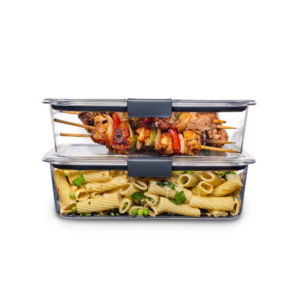 BPA-Free Airtight Food Storage Containers with Lids - Clear 2-Piece Set