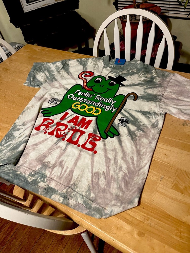 Online Ceramics F.R.O.G. Tie Dye Tee Rare Limited Mens Large Intricate Design