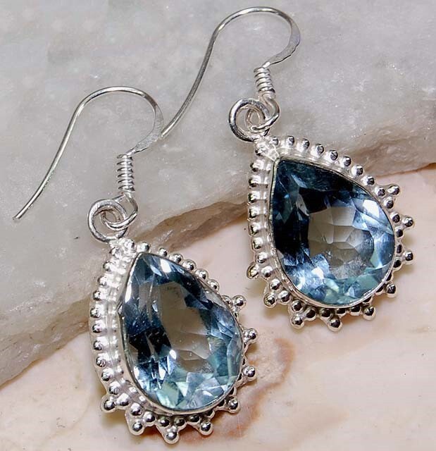 10CT Natural Tanzanite 925 Sterling Silver Earrings Jewelry B19-2