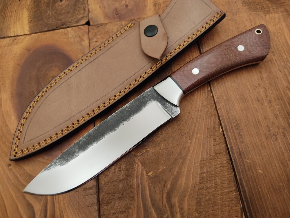 Custom 1095 Carbon Steel Handmade Hunting Skinner Knife for Camping Survival