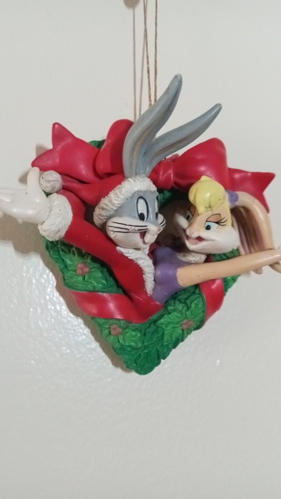 1998 Disney Bugs Bunny and Lola Bunny Christmas Ornament