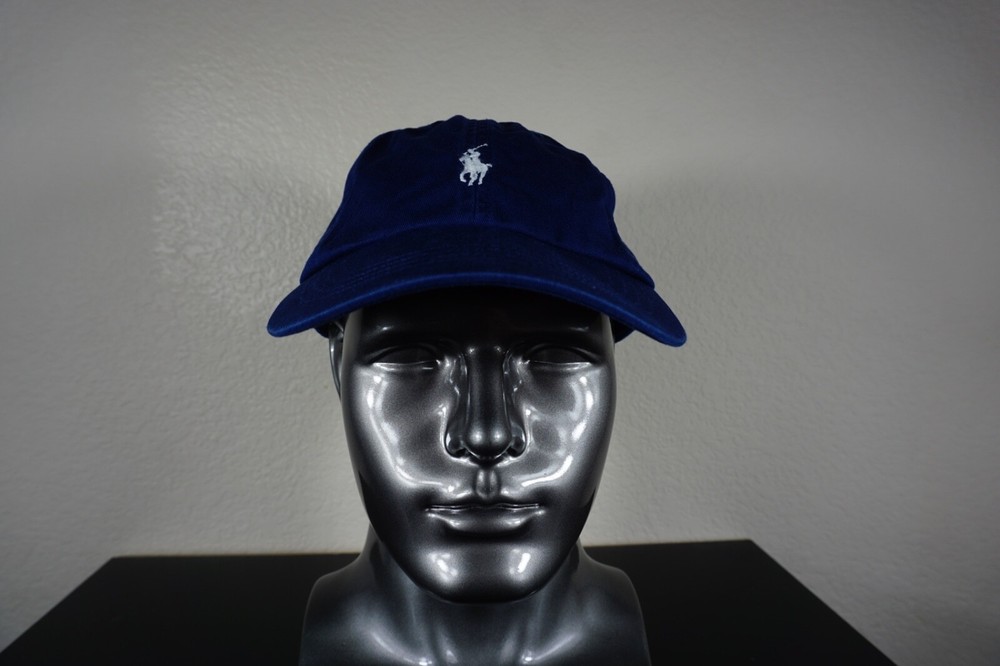 Polo Ralph Lauren Hat Cap Adult One Size Blue White Small Pony Classic Sport